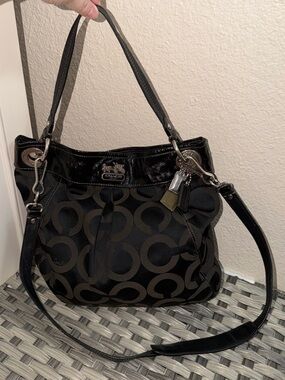 Coach Madison Black Shoulder Bag with Crossbody Strap - Style 14580